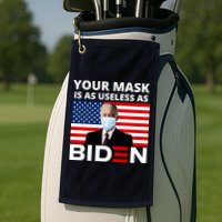 Your Mask Is As Useless As Biden Funny Golf Towel