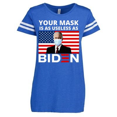 Your Mask Is As Useless As Biden Funny Enza Ladies Jersey Football T-Shirt