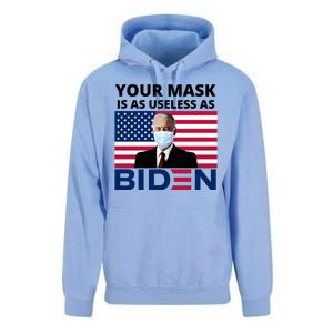 Your Mask Is As Useless As Biden Funny Unisex Surf Hoodie