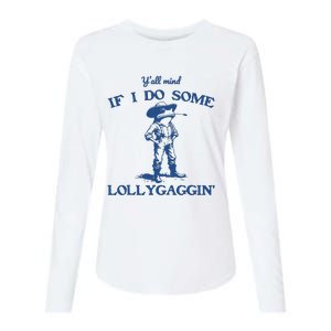 Yall Mind If I Do Some Lollygagging Cowboy Frog Womens Cotton Relaxed Long Sleeve T-Shirt