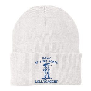 Yall Mind If I Do Some Lollygagging Cowboy Frog Knit Cap Winter Beanie