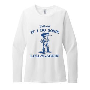 Yall Mind If I Do Some Lollygagging Cowboy Frog Womens CVC Long Sleeve Shirt