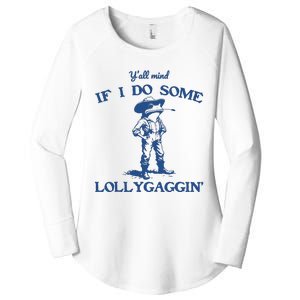 Yall Mind If I Do Some Lollygagging Cowboy Frog Women's Perfect Tri Tunic Long Sleeve Shirt