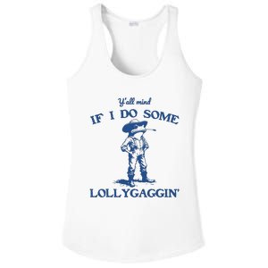 Yall Mind If I Do Some Lollygagging Cowboy Frog Ladies PosiCharge Competitor Racerback Tank