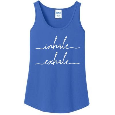 Yoga Meditation Inhale Exhale Spiritual Buddhism Yogi Gift Great Gift Ladies Essential Tank