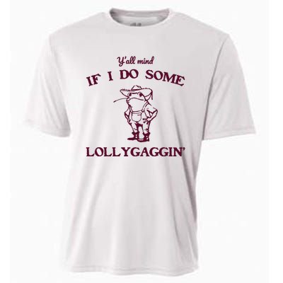 Yall Mind If I Do Some Lollygaggin Funny Frog Cooling Performance Crew T-Shirt