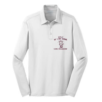 Yall Mind If I Do Some Lollygaggin Funny Frog Silk Touch Performance Long Sleeve Polo