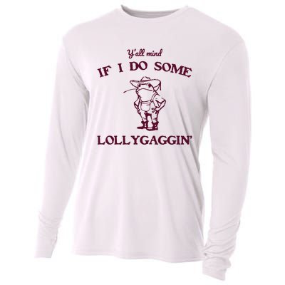 Yall Mind If I Do Some Lollygaggin Funny Frog Cooling Performance Long Sleeve Crew