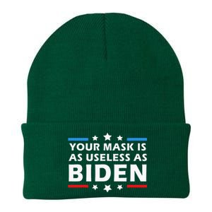 Your Mask Is As Useless As Joe Biden Sucks Funny Political  Knit Cap Winter Beanie