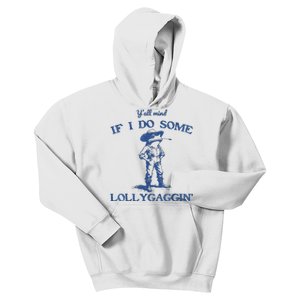 YAll Mind If I Do Some Lollygagging Cowboy Frog Kids Hoodie