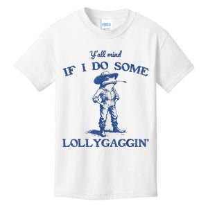 YAll Mind If I Do Some Lollygagging Cowboy Frog Kids T-Shirt