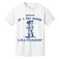 YAll Mind If I Do Some Lollygagging Cowboy Frog Kids T-Shirt