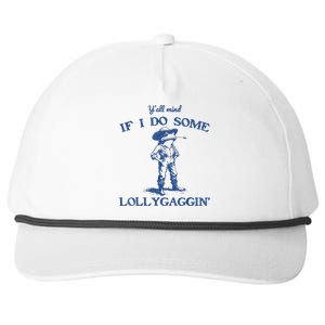 YAll Mind If I Do Some Lollygagging Cowboy Frog Snapback Five-Panel Rope Hat