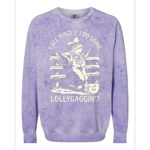 Yall Mind If I Do Some Lollygagging Cowboy Western Frog Colorblast Crewneck Sweatshirt