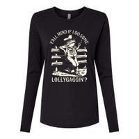 Yall Mind If I Do Some Lollygagging Cowboy Western Frog Womens Cotton Relaxed Long Sleeve T-Shirt