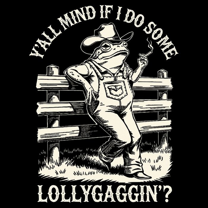 Yall Mind If I Do Some Lollygagging Cowboy Western Frog Cooling Performance Crew T-Shirt