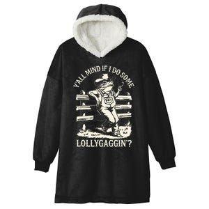 Yall Mind If I Do Some Lollygagging Cowboy Western Frog Hooded Wearable Blanket