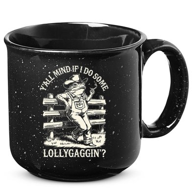 Yall Mind If I Do Some Lollygagging Cowboy Western Frog 15oz Campfire Ceramic Mug