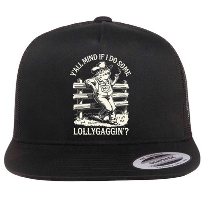 Yall Mind If I Do Some Lollygagging Cowboy Western Frog Flatbill Hat