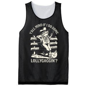 Yall Mind If I Do Some Lollygagging Cowboy Western Frog Mesh Reversible Basketball Jersey Tank