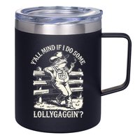 Yall Mind If I Do Some Lollygagging Cowboy Western Frog 12oz Stainless Steel Coffee Mug