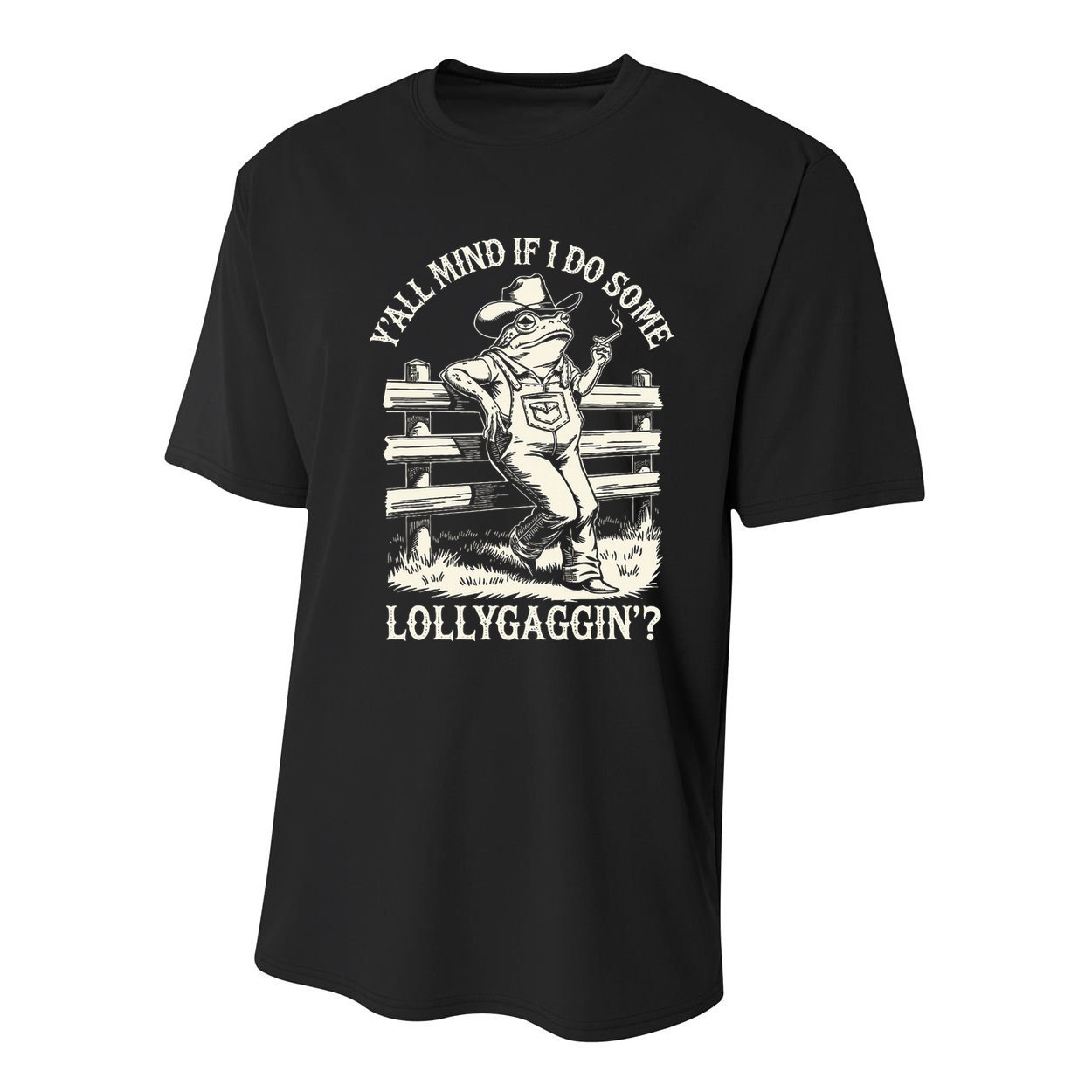 Yall Mind If I Do Some Lollygagging Cowboy Western Frog Youth Performance Sprint T-Shirt