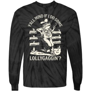 Yall Mind If I Do Some Lollygagging Cowboy Western Frog Tie-Dye Long Sleeve Shirt