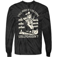 Yall Mind If I Do Some Lollygagging Cowboy Western Frog Tie-Dye Long Sleeve Shirt