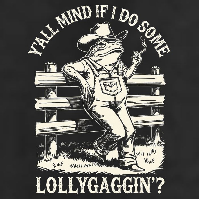 Yall Mind If I Do Some Lollygagging Cowboy Western Frog Golf Towel