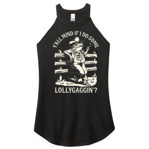 Yall Mind If I Do Some Lollygagging Cowboy Western Frog Women's Perfect Tri Rocker Tank