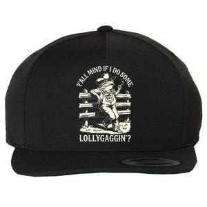 Yall Mind If I Do Some Lollygagging Cowboy Western Frog Wool Snapback Cap