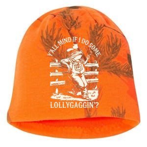 Yall Mind If I Do Some Lollygagging Cowboy Western Frog Kati - Camo Knit Beanie