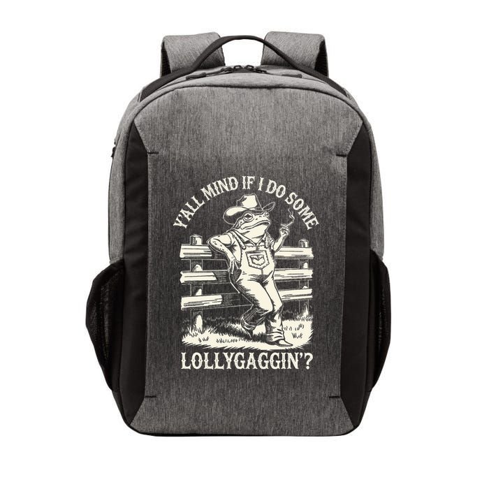Yall Mind If I Do Some Lollygagging Cowboy Western Frog Vector Backpack