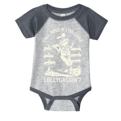 Yall Mind If I Do Some Lollygagging Cowboy Western Frog Infant Baby Jersey Bodysuit
