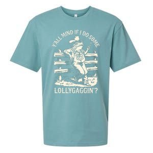 Yall Mind If I Do Some Lollygagging Cowboy Western Frog Sueded Cloud Jersey T-Shirt