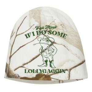 Yall Mind If I Do Some Lollygagging Funny Cowboy Frog Kati - Camo Knit Beanie