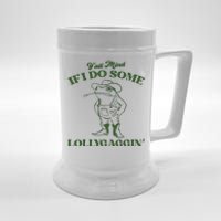 Yall Mind If I Do Some Lollygagging Funny Cowboy Frog Beer Stein