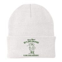 Yall Mind If I Do Some Lollygagging Funny Cowboy Frog Knit Cap Winter Beanie