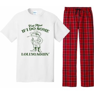 Yall Mind If I Do Some Lollygagging Funny Cowboy Frog Pajama Set