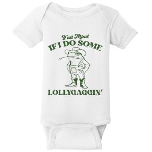 Yall Mind If I Do Some Lollygagging Funny Cowboy Frog Baby Bodysuit