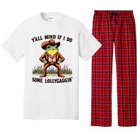 YAll Mind If I Do Some Lollygaggin Vintage Cowboy Frog Meme Pajama Set