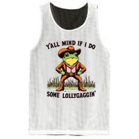 YAll Mind If I Do Some Lollygaggin Vintage Cowboy Frog Meme Mesh Reversible Basketball Jersey Tank