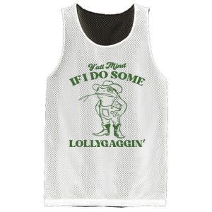 Yall Mind If I Do Some Lollygagging Cowboy Frog Mesh Reversible Basketball Jersey Tank