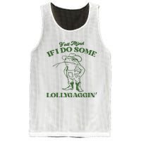 Yall Mind If I Do Some Lollygagging Cowboy Frog Mesh Reversible Basketball Jersey Tank