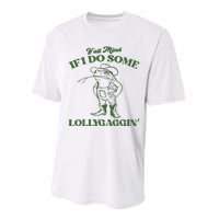 Yall Mind If I Do Some Lollygagging Cowboy Frog Performance Sprint T-Shirt