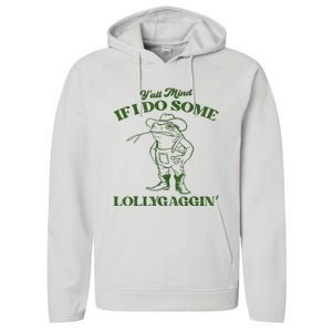 YAll Mind If I Do Some Lollygagging Cowboy Frog Performance Fleece Hoodie