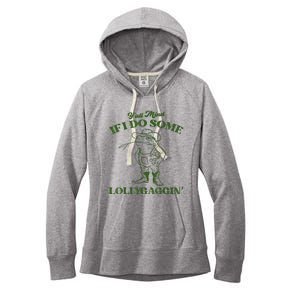 YAll Mind If I Do Some Lollygagging Cowboy Frog Women's Fleece Hoodie