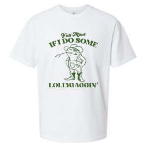 YAll Mind If I Do Some Lollygagging Cowboy Frog Sueded Cloud Jersey T-Shirt