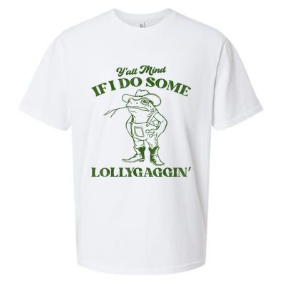 YAll Mind If I Do Some Lollygagging Cowboy Frog Sueded Cloud Jersey T-Shirt