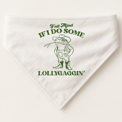 YAll Mind If I Do Some Lollygagging Cowboy Frog USA-Made Doggie Bandana